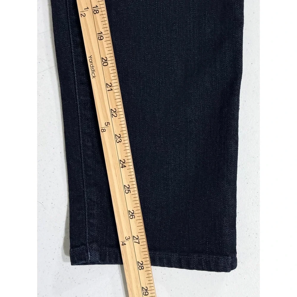 Talbots Curvy Slim‎ Ankle Jeans 12/31 (31x28) Mid Rise Dark Wash Stretch Denim